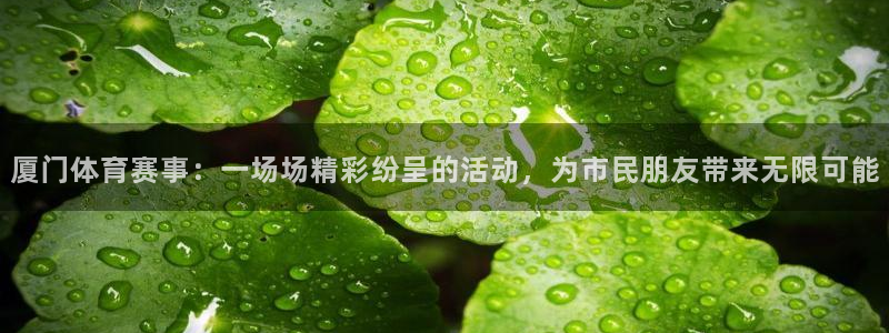 nba直播在线极速体育：厦门体育赛事：一场场精彩纷呈的活动，为市民朋友带来无限可能